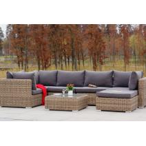  "Лунго" трансформирующаяся лаунж-зона из искусственного ротанга, цвет соломенный, фото 1 