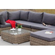  "Лунго" трансформирующаяся лаунж-зона из искусственного ротанга, цвет соломенный, фото 4 