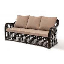  "Ницца" диван из искусственного ротанга трехместный, цвет бронзовый, фото 1 