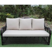  "Ницца" диван из искусственного ротанга трехместный, цвет бронзовый, фото 8 