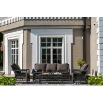  "Гранд Латте" лаунж-зона из искусственного ротанга, цвет графит, фото 2 