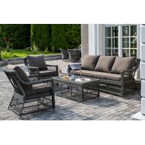  "Гранд Латте" лаунж-зона из искусственного ротанга, цвет графит, фото 6 