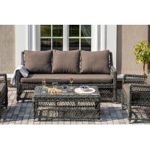  "Гранд Латте" лаунж-зона из искусственного ротанга, цвет графит, фото 8 