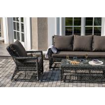  "Гранд Латте" лаунж-зона из искусственного ротанга, цвет графит, фото 10 