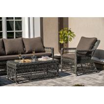  "Гранд Латте" лаунж-зона из искусственного ротанга, цвет графит, фото 11 