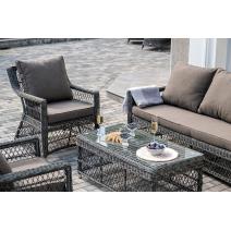  "Гранд Латте" лаунж-зона из искусственного ротанга, цвет графит, фото 12 