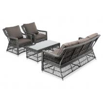  "Гранд Латте" лаунж-зона из искусственного ротанга, цвет графит, фото 21 