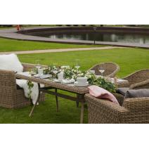  "Латте" плетеный стол из искусственного ротанга 160х90см, цвет соломенный, фото 11 