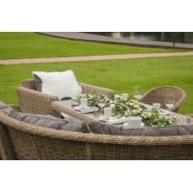  "Латте" плетеный стол из искусственного ротанга 160х90см, цвет соломенный, фото 13 