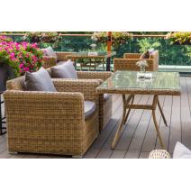  "Латте" плетеный стол из искусственного ротанга 160х90см, цвет соломенный, фото 18 