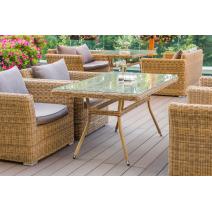  "Латте" плетеный стол из искусственного ротанга 160х90см, цвет соломенный, фото 20 
