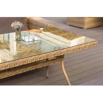  "Латте" плетеный стол из искусственного ротанга 160х90см, цвет соломенный, фото 23 