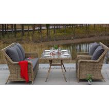  "Латте" плетеный стол из искусственного ротанга 160х90см, цвет соломенный, фото 30 