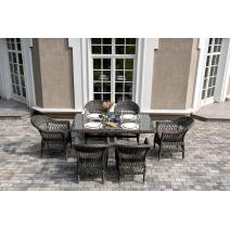  "Амароне" обеденная группа из искусственного ротанга на 6 персон, цвет графит, фото 4 