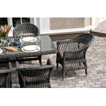  "Амароне" обеденная группа из искусственного ротанга на 6 персон, цвет графит, фото 6 