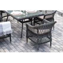  "Амароне" обеденная группа из искусственного ротанга на 6 персон, цвет графит, фото 8 