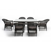  "Амароне" обеденная группа из искусственного ротанга на 6 персон, цвет графит, фото 16 