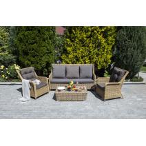  "Гляссе" лаунж-зона из искусственного ротанга, цвет соломенный, фото 1 