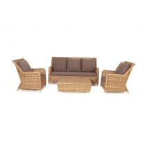  "Гляссе" лаунж-зона из искусственного ротанга, цвет соломенный, фото 10 