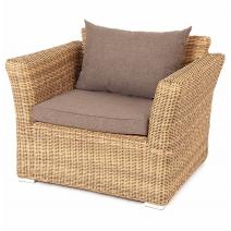  "Капучино" кресло из искусственного ротанга, цвет соломенный, фото 1 