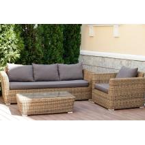  "Капучино" кресло из искусственного ротанга, цвет соломенный, фото 9 