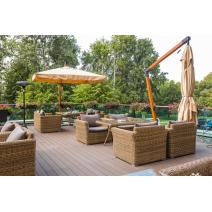  "Капучино" кресло из искусственного ротанга, цвет соломенный, фото 16 