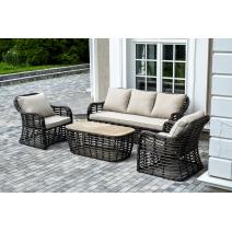  "Ницца" лаунж-зона из искусственного ротанга, цвет бронзовый, фото 1 