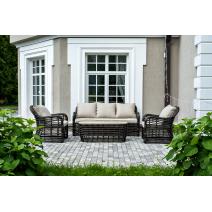  "Ницца" лаунж-зона из искусственного ротанга, цвет бронзовый, фото 4 