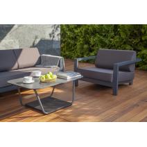  "Гранада" кресло алюминиевое, цвет темно-серый (RAL7024) муар, ткань темно-серая 027, фото 9 