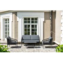  "Канны" лаунж-зона 4-местная плетеная из роупа (веревки), цвет темно-серый, фото 5 