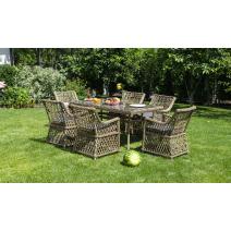  "Латте" обеденная группа плетеная, цвет соломенный, фото 1 