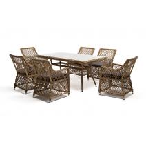  "Латте" обеденная группа плетеная, цвет соломенный, фото 5 