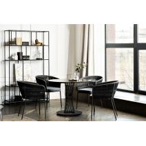  "Диего" обеденная группа на 4 персоны со стульями "Бордо" плетения колос, столешница "серый гранит", фото 3 