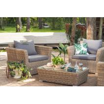  "Капучино" журнальный столик из искусственного ротанга, цвет соломенный, фото 10 