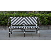  "Кабри" диван двухместный из искусственного ротанга, цвет черно-белый, фото 7 