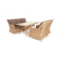  "Гляссе" обеденная группа из искусственного ротанга, цвет соломенный, фото 4 