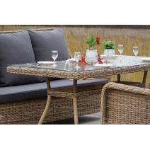  "Гляссе" обеденная группа из искусственного ротанга, цвет соломенный, фото 6 