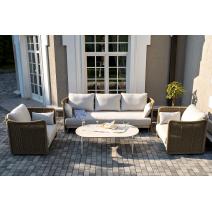  "Аликанте" лаунж-зона из искусственного ротанга, цвет соломенный, фото 2 