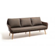  "Прованс" диван из искусственного ротанга трехместный, цвет коричневый, фото 3 