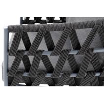  "Диего" кресло плетеное из роупа, каркас алюминий темно-серый (RAL7024) муар, роуп темно-серый круглый, ткань темно-серая 027, фото 7 