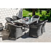  "Эспрессо" обеденная группа плетеная, цвет графит, фото 1 