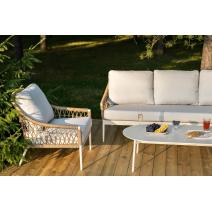  "Венеция" лаунж-зона из искусственного ротанга, цвет соломенный, фото 12 