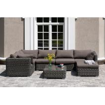  "Лунго" трансформирующаяся лаунж-зона из искусственного ротанга, цвет графит, фото 3 