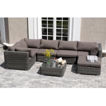  "Лунго" трансформирующаяся лаунж-зона из искусственного ротанга, цвет графит, фото 5 