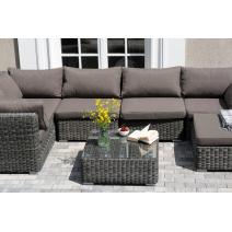  "Лунго" трансформирующаяся лаунж-зона из искусственного ротанга, цвет графит, фото 6 