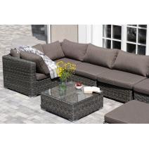  "Лунго" трансформирующаяся лаунж-зона из искусственного ротанга, цвет графит, фото 15 