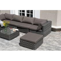  "Лунго" трансформирующаяся лаунж-зона из искусственного ротанга, цвет графит, фото 16 