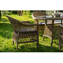  "Дольче" обеденная группа из искусственного ротанга, цвет соломенный, фото 4 