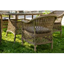  "Дольче" обеденная группа из искусственного ротанга, цвет соломенный, фото 5 