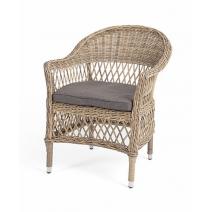  "Сицилия" плетеный стул из искусственного ротанга, цвет соломенный, фото 1 